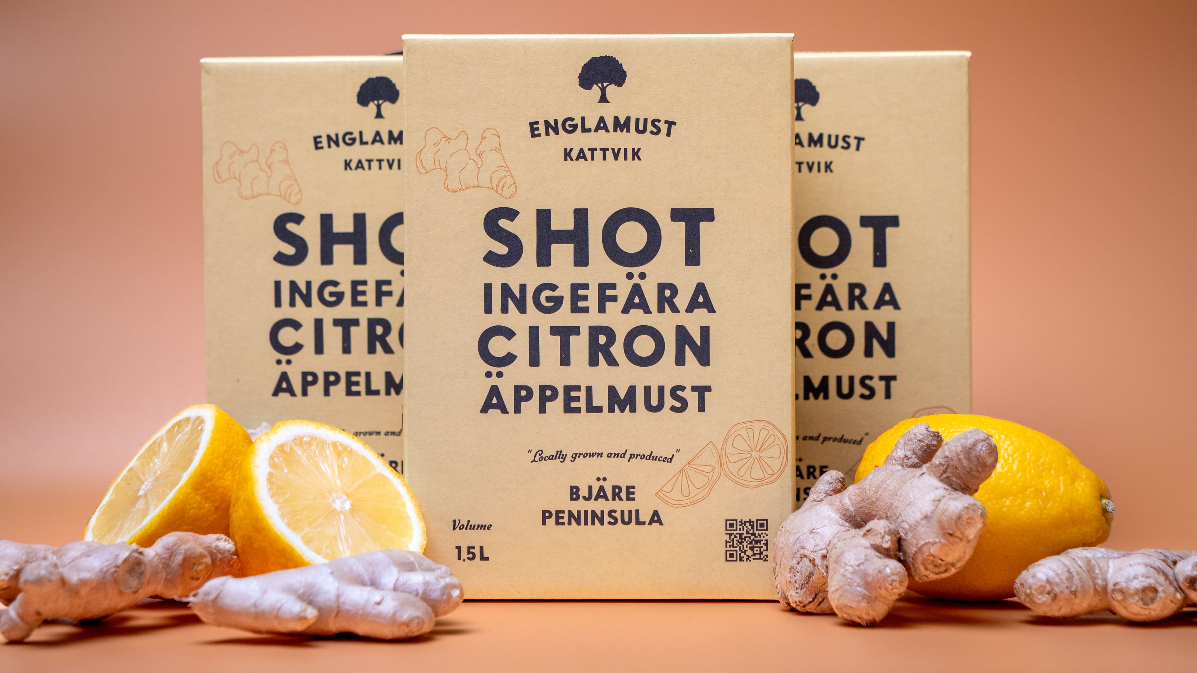 Äppelmust - Englamust Ingefära och citron shot 1,5 L