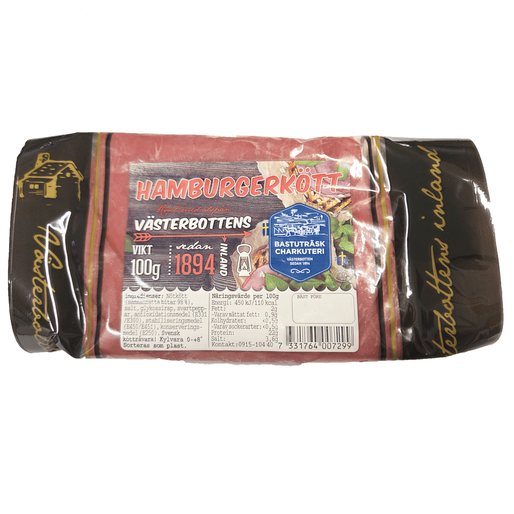 Hamburgerkött av nöt, skivad 100g