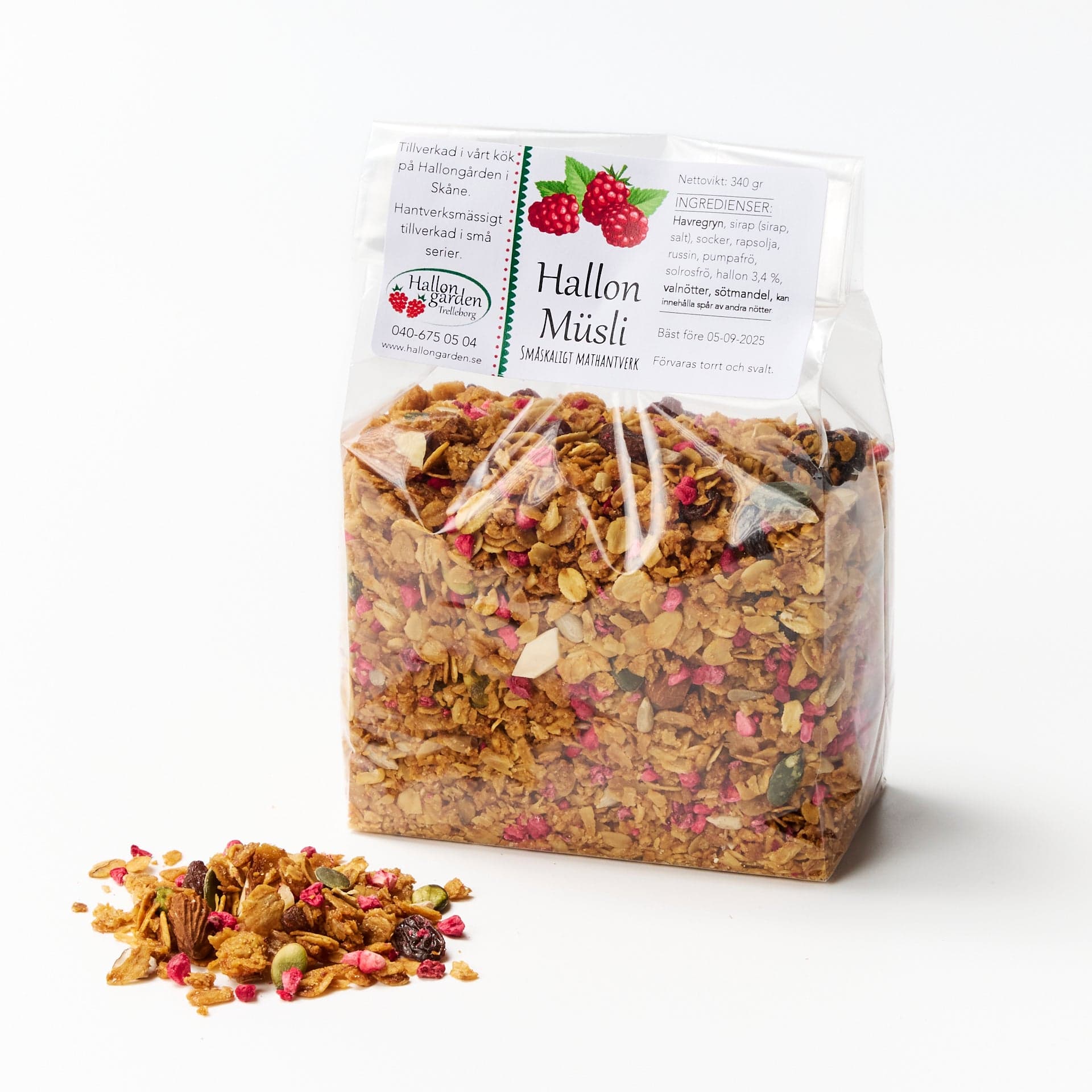 Hallonmüsli, 340 g