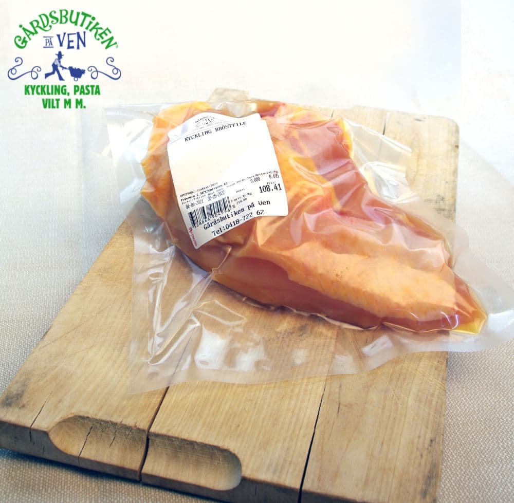 Bröstfilé, från utekyckling, 3kg (fryst)