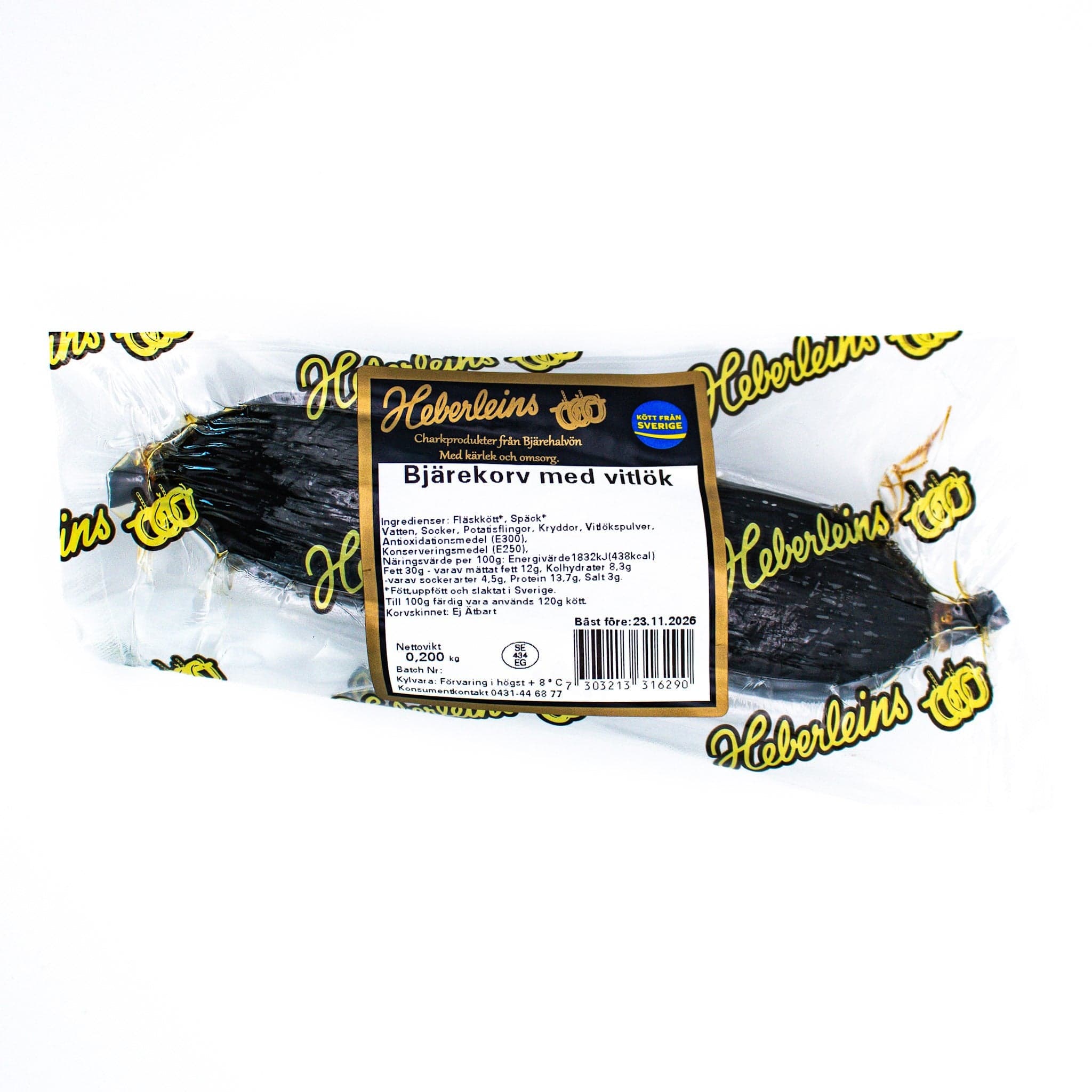 Bjärekorv med vitlök 200g