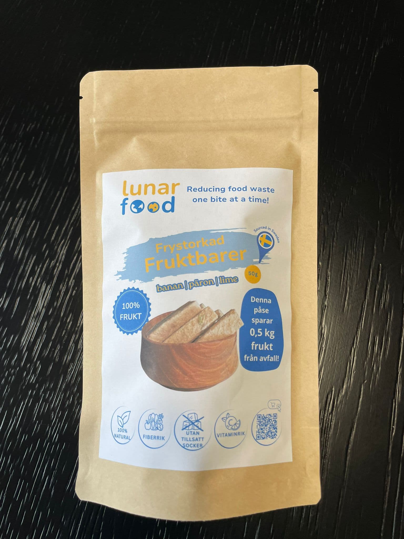 Frystorkade Fruktbars - Banan, Päron, Lime (50g net)