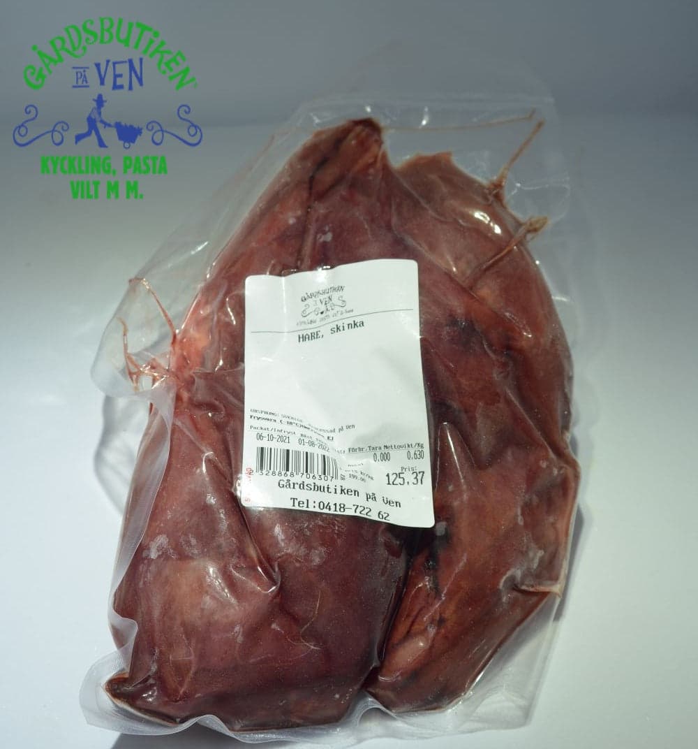 Hare från ön Ven, stekar/bakben 2 pack små FRYST