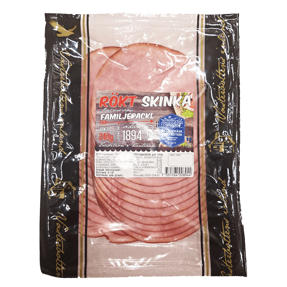 Rökt skinka familjepack 240g