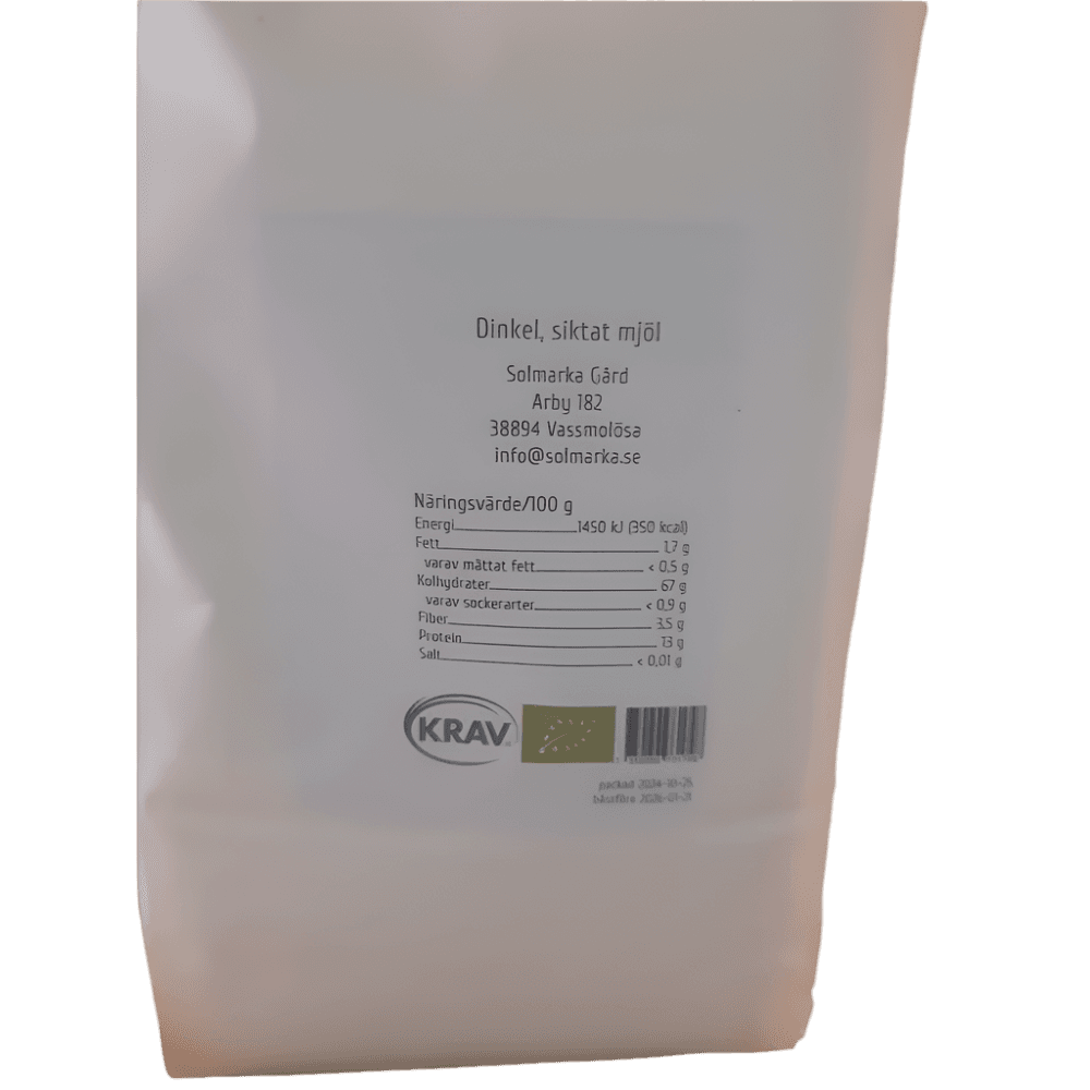 Mjöl dinkel siktat 2kg