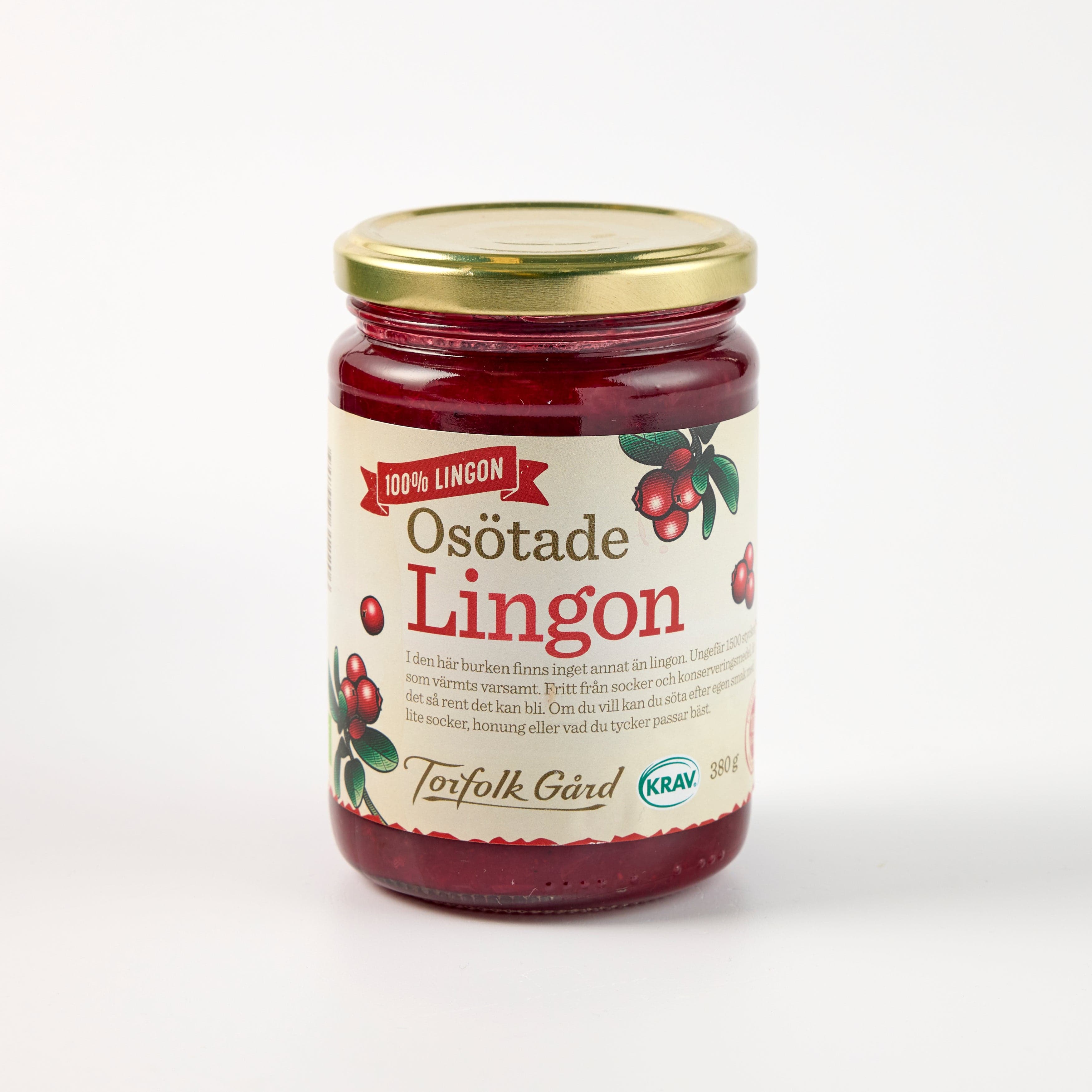 Osötade Lingon KRAV 380g