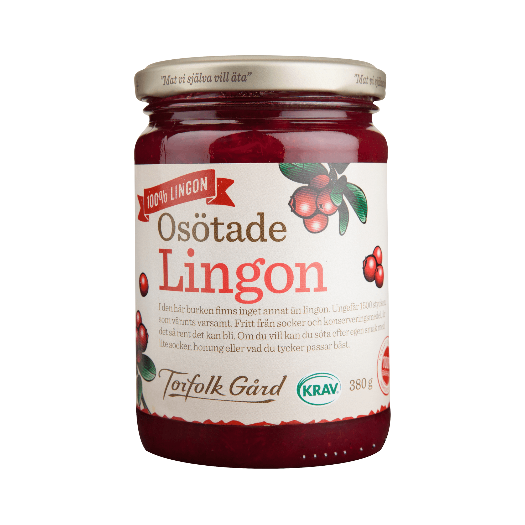 Osötade Lingon KRAV 380g