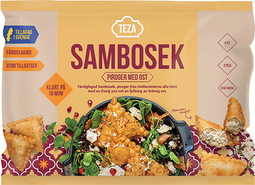 Sambosek - Frasiga piroger med ost FRYST