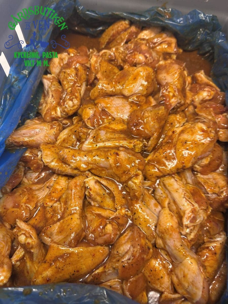 Marinerade buffalo wings, från utekyckling Fryst