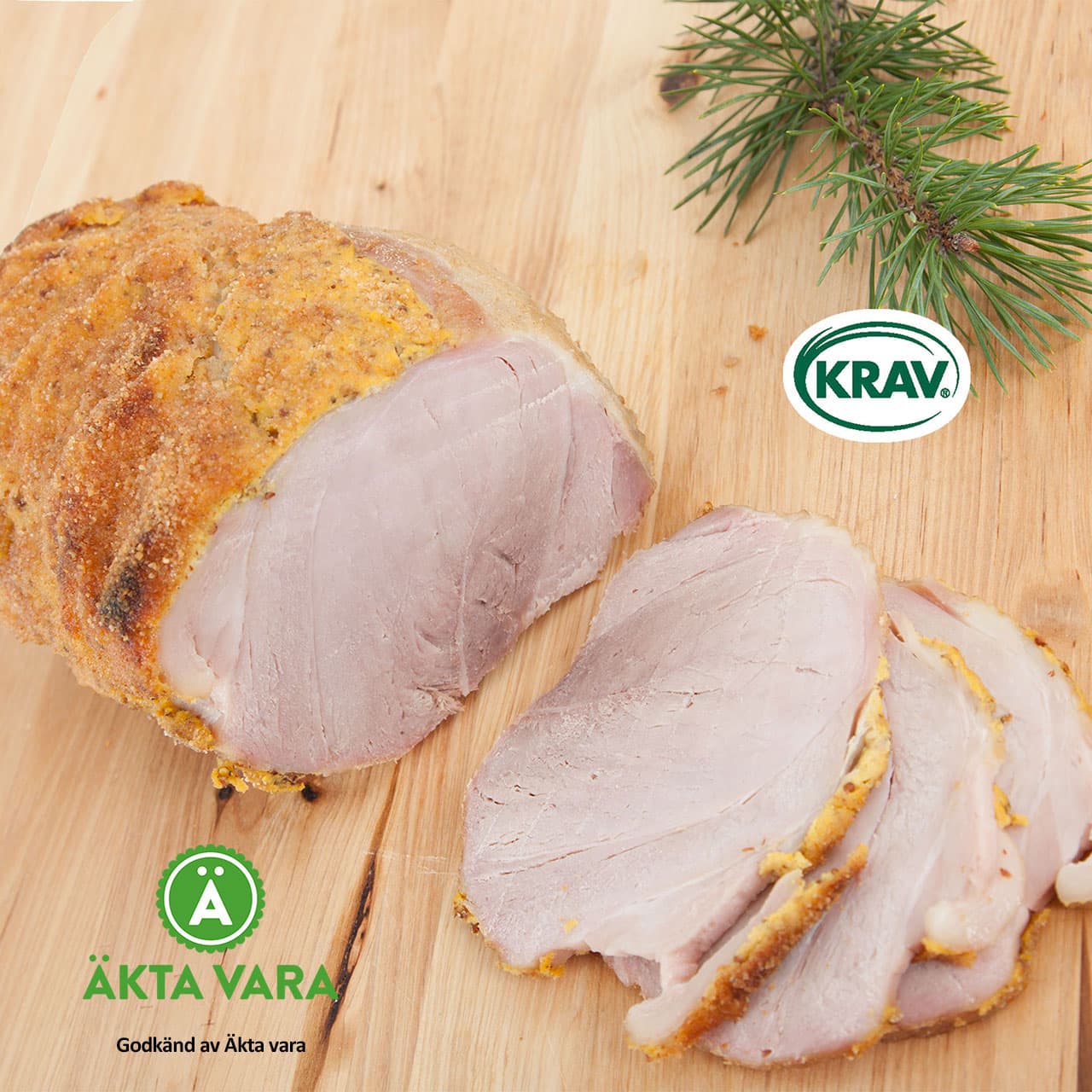 Julskinka rimmad med svål ca 2,5kg KRAV