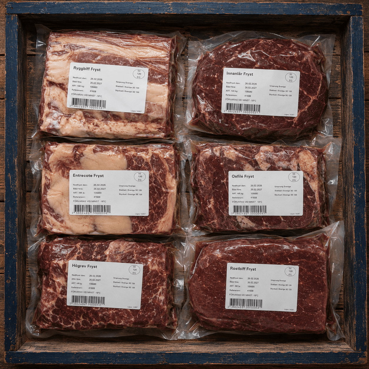 Premium köttlåda från Östantorp Södra Gård 7-8 kg Fryst
