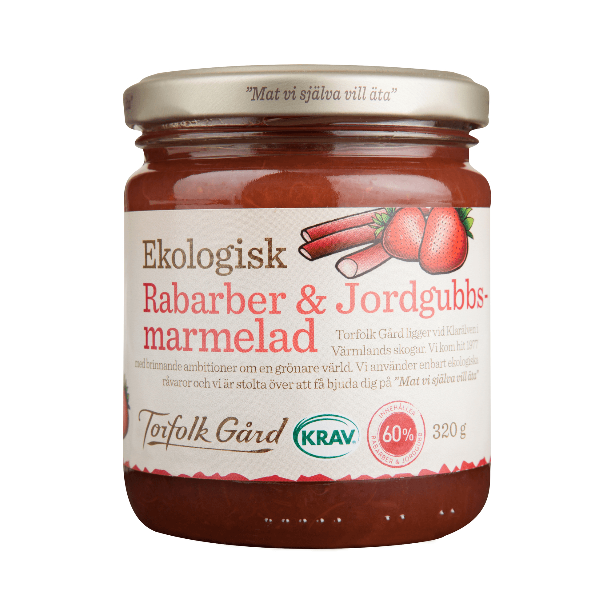 Rabarber & Jordgubbsmarmelad KRAV 320g