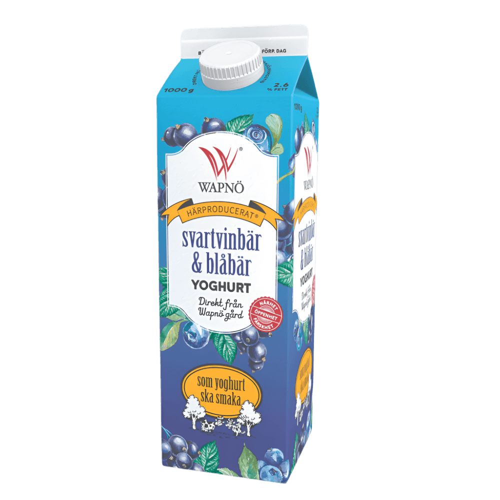 Yoghurt svartvinbär/blåbär 2,6% 1000g