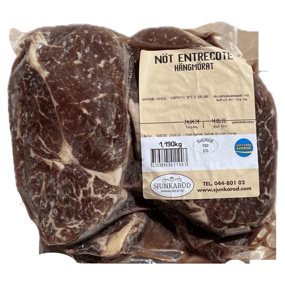 Skivad Entrecôte ca 1,2kg (fryst)