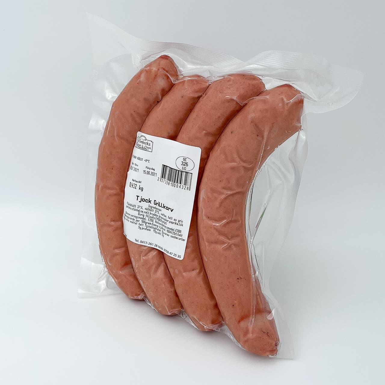 Grillkorv tjock 440g - Mylla Strömbecks