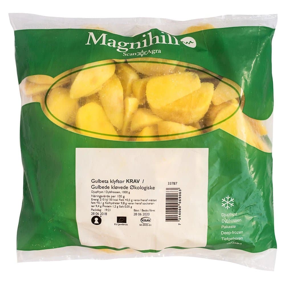 Gulbeta klyftad KRAV fryst 1kg - Mylla Magnihill