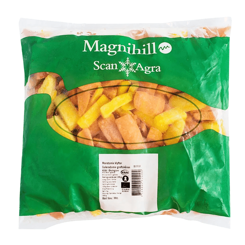 Morotsmix Klyftad KRAV fryst 1kg - Mylla Magnihill